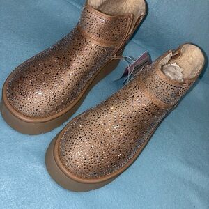 Women's Sparkling Brown Ankle Boots wild fable size 8 nwt